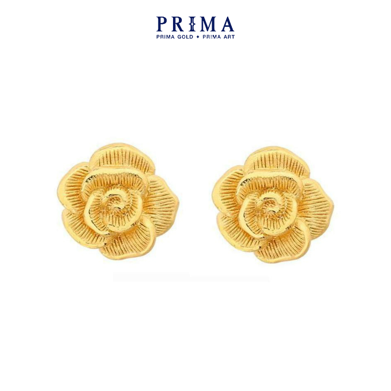 Prima bông tai vàng 24k - bst love concerto - hoa hồng nhỏ - 111e3569