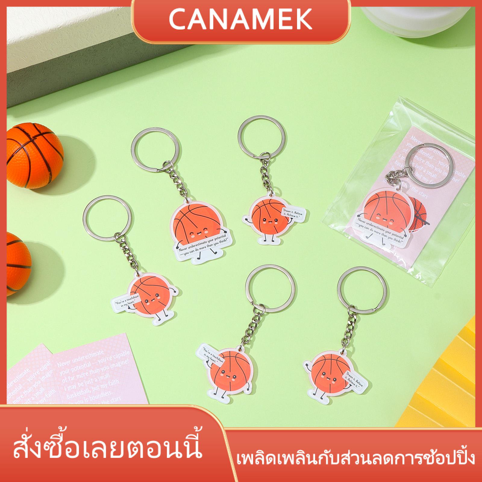 CANAMEK XIMEN พวงกุญแจบาสเก็ตบอล25ชุดของขวัญบาสเก็ตบอลพวงกุญแจอะคริลิกสำหรับเล่นกีฬาพร้อมการ์ดสร้างแรงบันดาลใจสำหรับเป็นของขวัญสำหรับทีม CL ราคา 25 บาท*ส่งฟรี