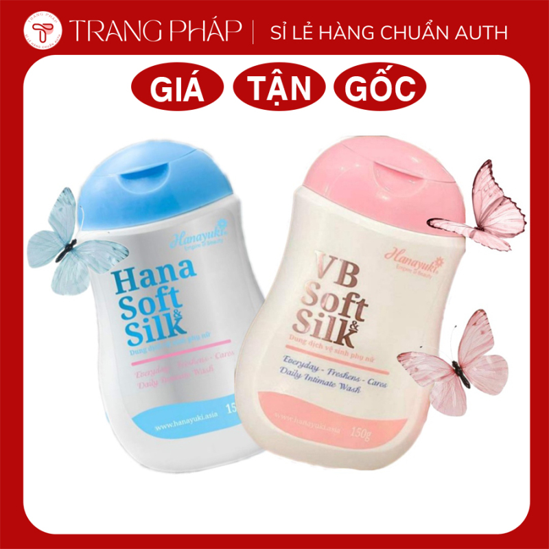 [3 Tặng 1] Dung Dịch Vệ Sinh Phụ Nữ VB & Hana Soft Silk Chính Hãng 150g nhập khẩu