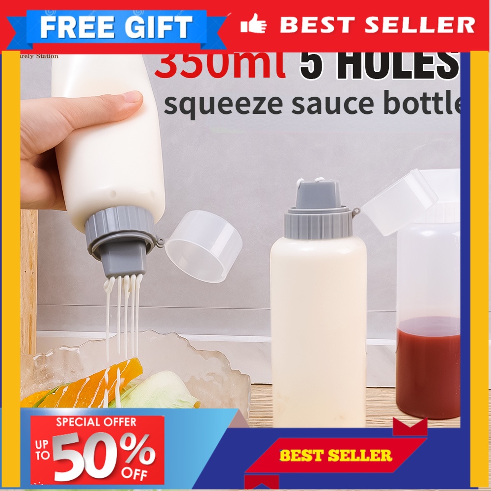 4Pcs Mini Plastic Sauce Squeeze Bottle Jam Extrusion Bottles