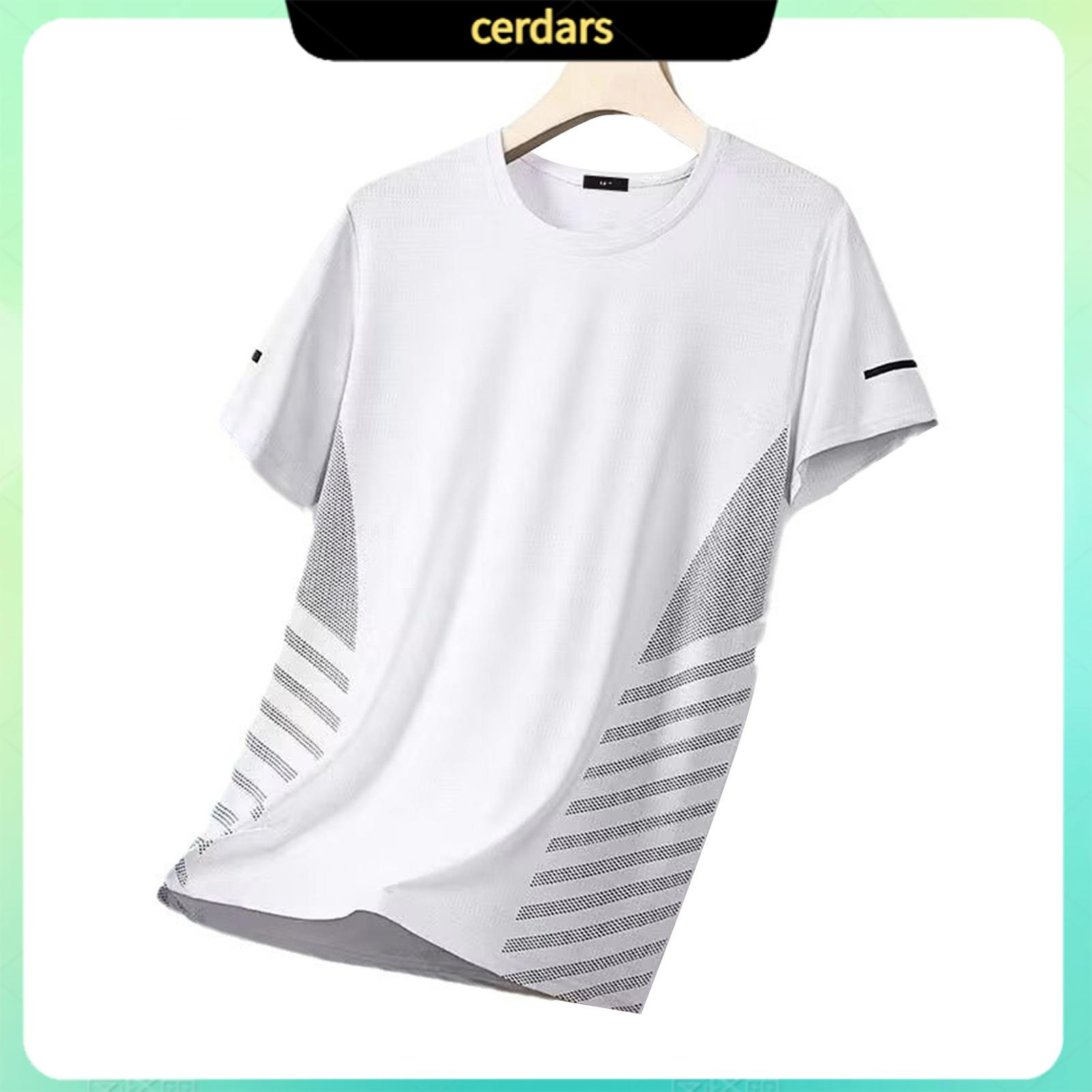 Cerdars Lightweight Polyester T-shirt Quick Drying Exercise Shirt Men's Quick-dry Breathable Mesh T-shirt Loose Fit Athletic Tee for Jogging Gym Fitness Training Outdoor Workouts – Lightweight Summer - 2