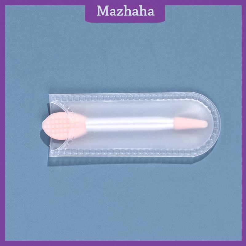 Mazhaha 1 cây cọ môi silicon Hai đầu Mini dụng cụ làm đẹp - 3