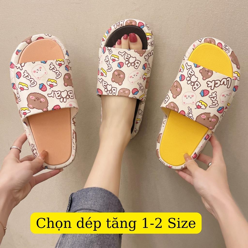 Dép nữ hình gấu LUCK cực xinh, mềm êm