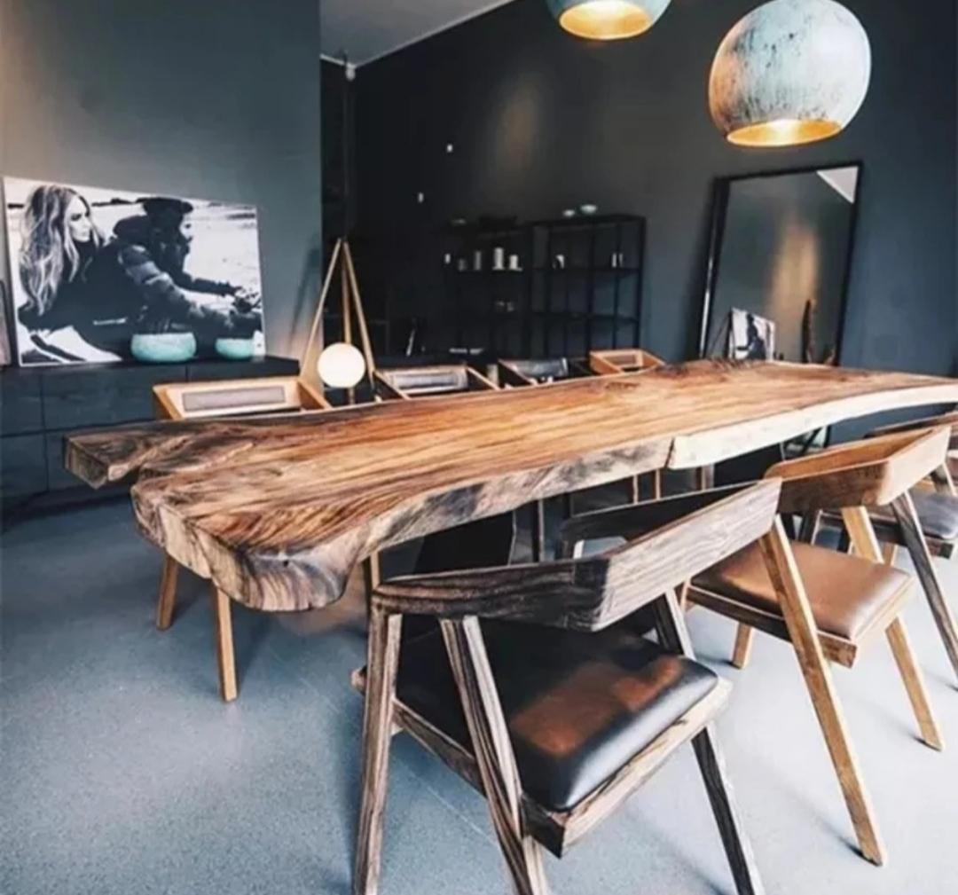 Modern Design Wooden Slab table