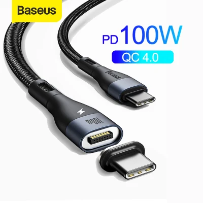 Baseus 100W Magnetic USB C to USB Type C Cable for Xiaomi Samsung Fast Charging 4.0 Cable for Huawei Vivo Oppo PD Quick Charging for MacBook Pro
