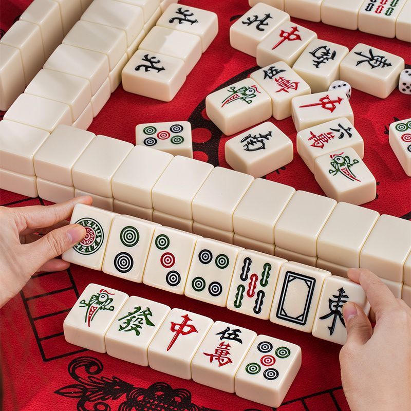Imitation Jade Mahjong Tile Mahjong Machine Mahjong Sparrow Tile Small  Medium Large Mahjong Tile