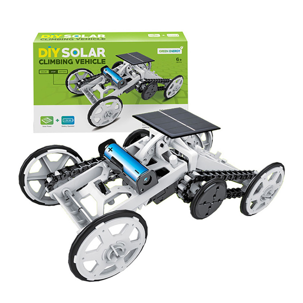 STEM Toy 4WD Car DIY Climbing Vehicle Motor Car Educational Solar Powered
