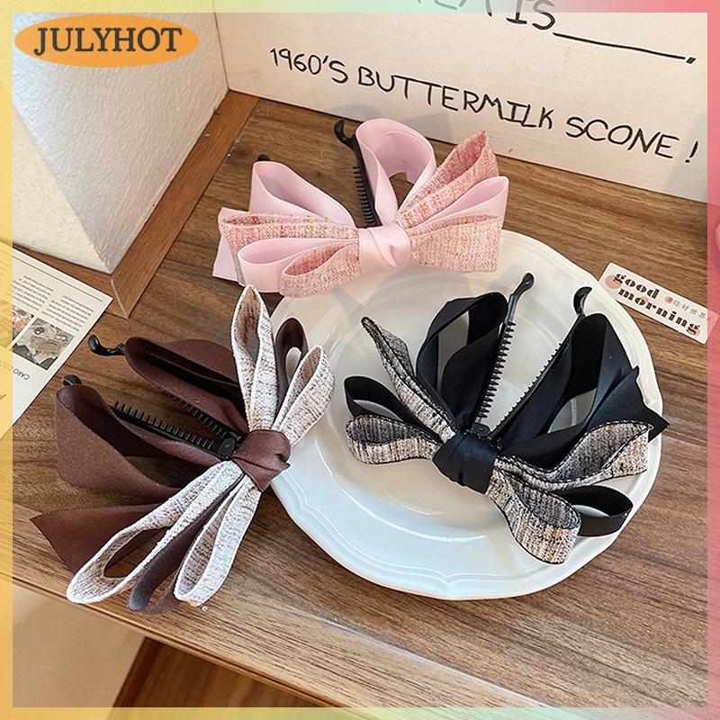 JULYHOT Bow chuối Clip cao đuôi ngựa cố định Clip trở lại đầu kẹp tóc thời trang ponytail chủ tóc Claw Clip cô gái Phụ kiện tóc
