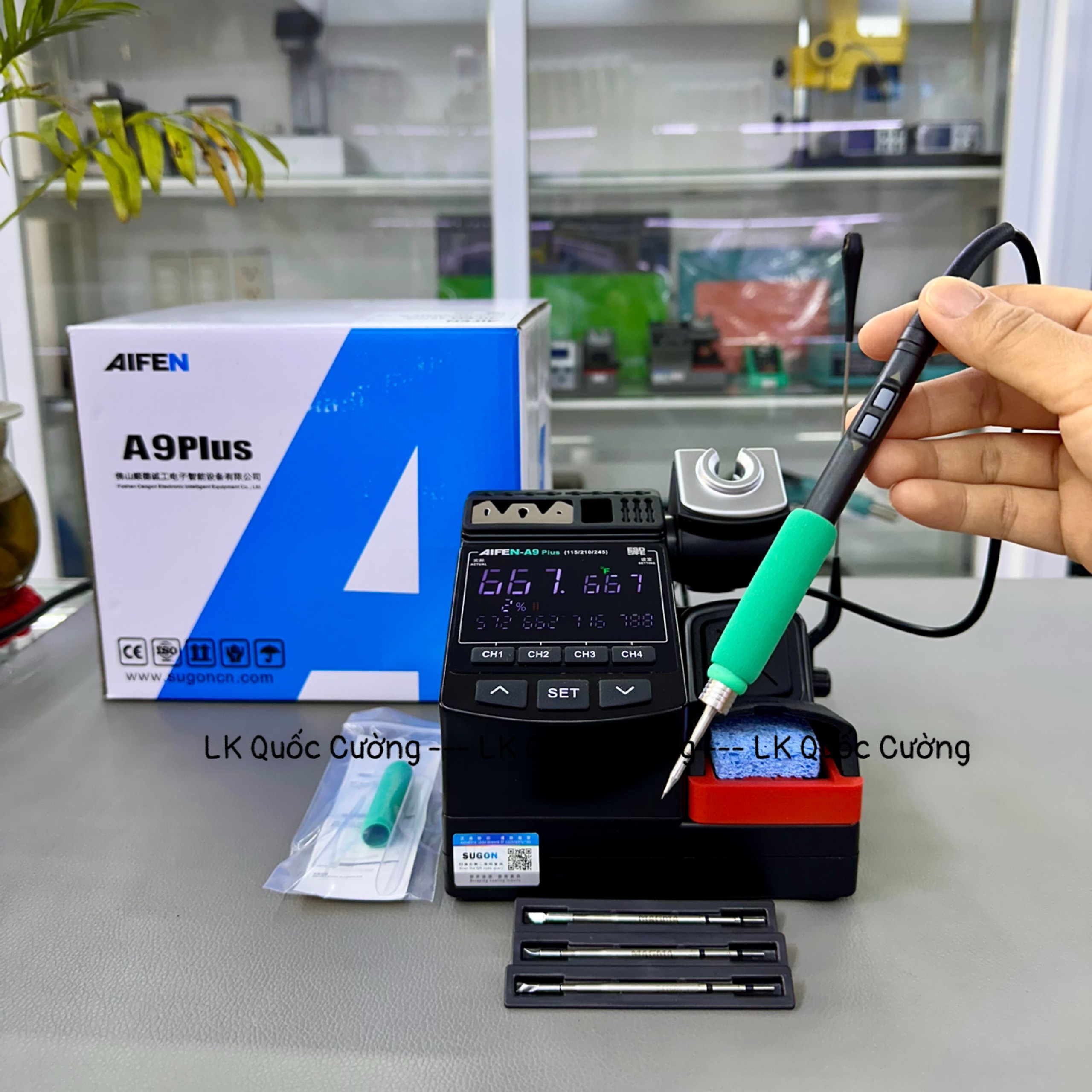 Máy hàn Aifen A9 PLus mẫu mới 2024 kemf3 mũi hàn C210