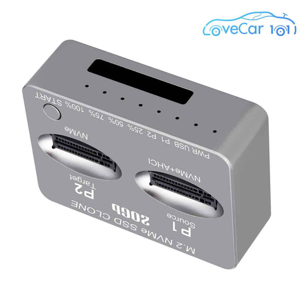 Dual-Bay NVME Docking Station M/B M Key External Hard Disk Box M.2 M.3 NVME PCI-E Solid Disk Case for M2 SSD M Key SSD ราคา 2,063 บาท*ส่งฟรี