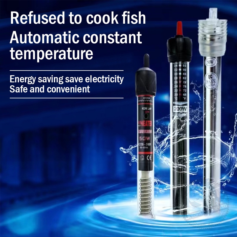 Aquarium Heater Glass Fish Tank Adjustable Thermostat Heater For Aquarium 25W 50W 75W Presyo  1,356 Piso*Libreng Shipping