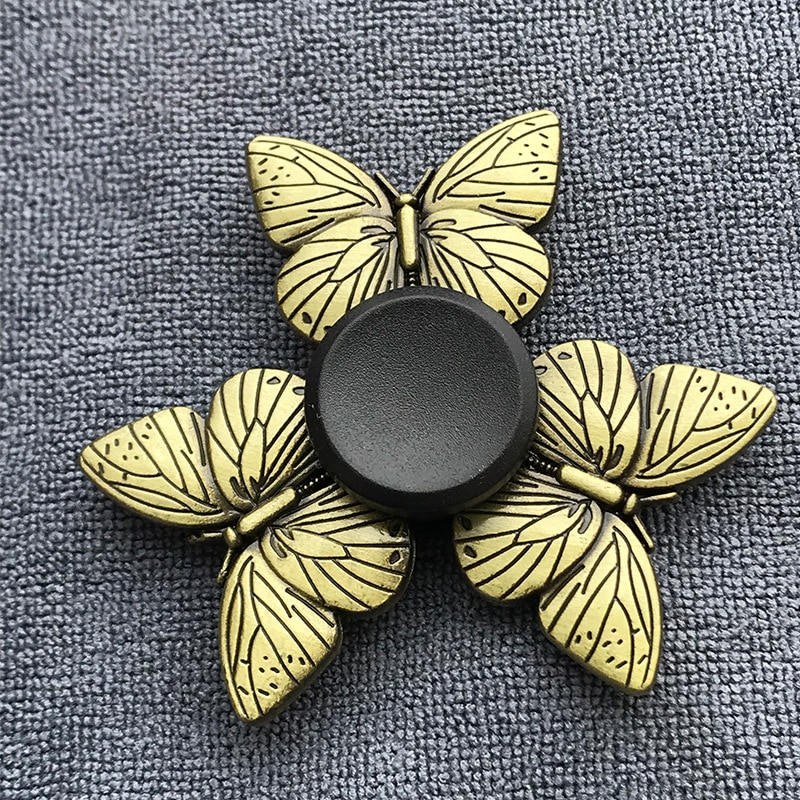 Màu đồng hợp kim fget Spinner nhanh Bea kim loại ngón tay con quay tay con quay hồi chuyển EDC ADHD đồ chơi chống căng thẳng xoay cho KS S