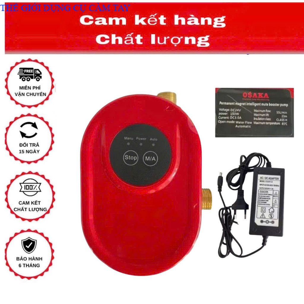 Máy Bơm Tăng Áp 24V OSAKA 150W – Dùng Trợ Lực Máy Giặt, Vòi Sen Tắm, Vòi Nước Gia Đình THẾ GIỚI DỤNG CỤ CẦM TAY GIÁ SĨ