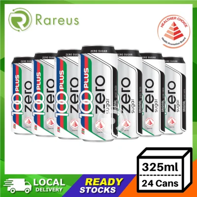 100 PLUS Zero Sugar Isotonic Drink Carton 100 Plus (325ml x 24 Cans) [FREE DELIVERY]