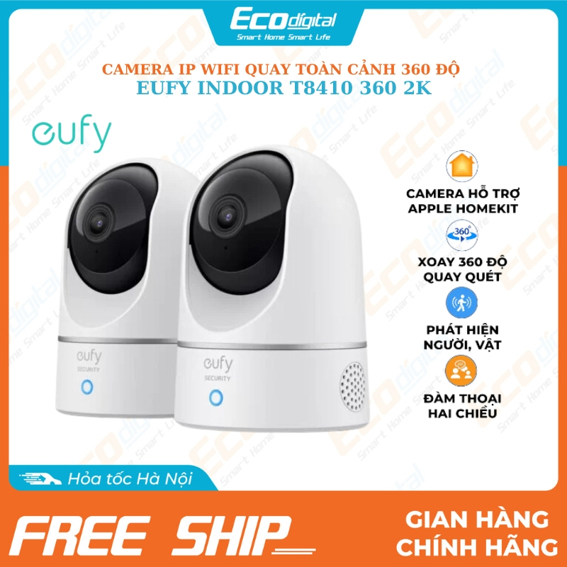 Camera xoay 360 độ Anker Eufy Indoor Cam 2K Pan & Tilt T8410121