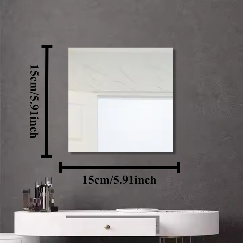 Soft Mirror Wall Stickers Acrylic Self-Adhesive Full Body Mirror for Bathroom Bedroom Living Room