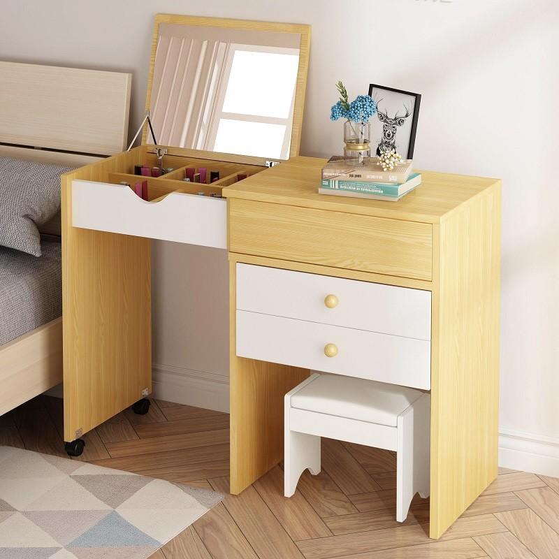 Ash Extendable Fold Down Mirror Dresser Makeup Table