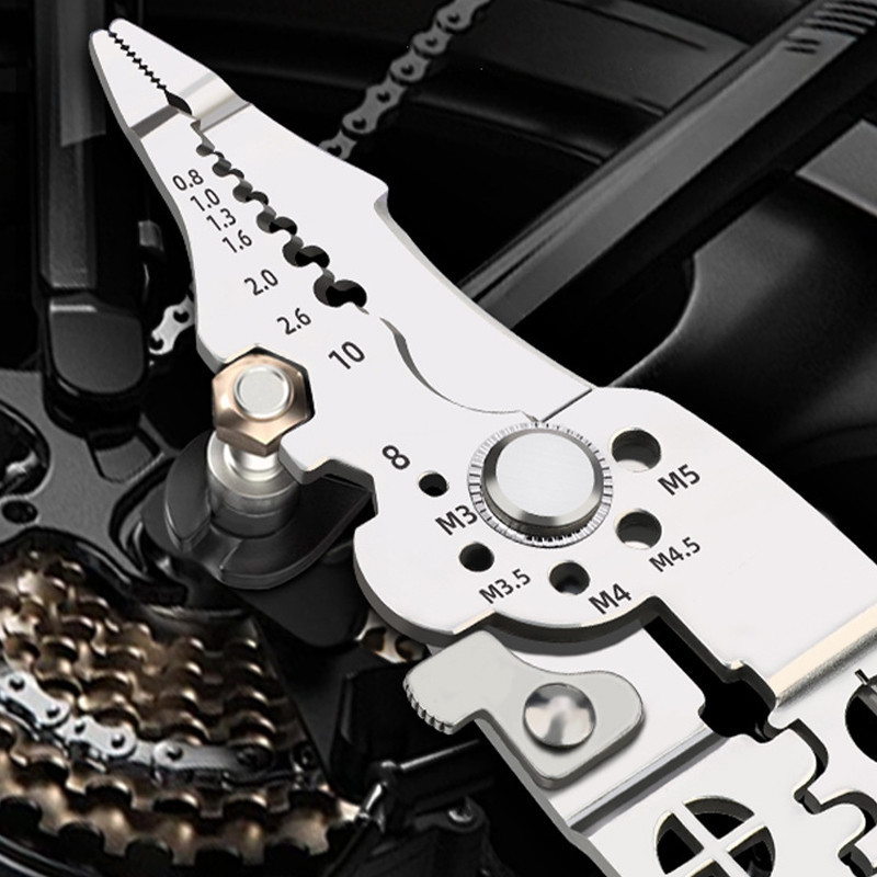 [HCM] Kìm tuốt dây điện đa năng 12 trong 1, Kìm điện đa năng Thép gió HSS -TyHome