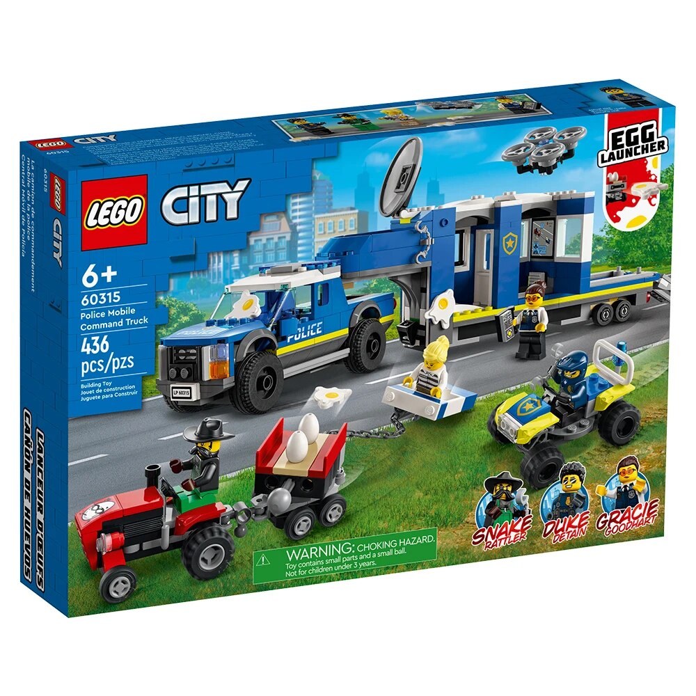 LEGO & City Police Mobile Command Truck 60315 Building Blocks Toy Set for Kids Boys Girls Ages 6+ Bi