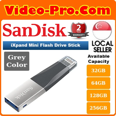 Sandisk iXpand Mini 256GB / 128GB / 64GB / 32GB SDIX40N Flash Drive USB 3.0 with Lightning Connector for iPhones, iPads