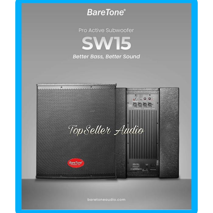 SUBWOOFER BARETONE SW15 15 INCH AKTIF SUBWOOFER -PUSYNONE Harga 9,135,000 rupiah*Gratis Ongkir
