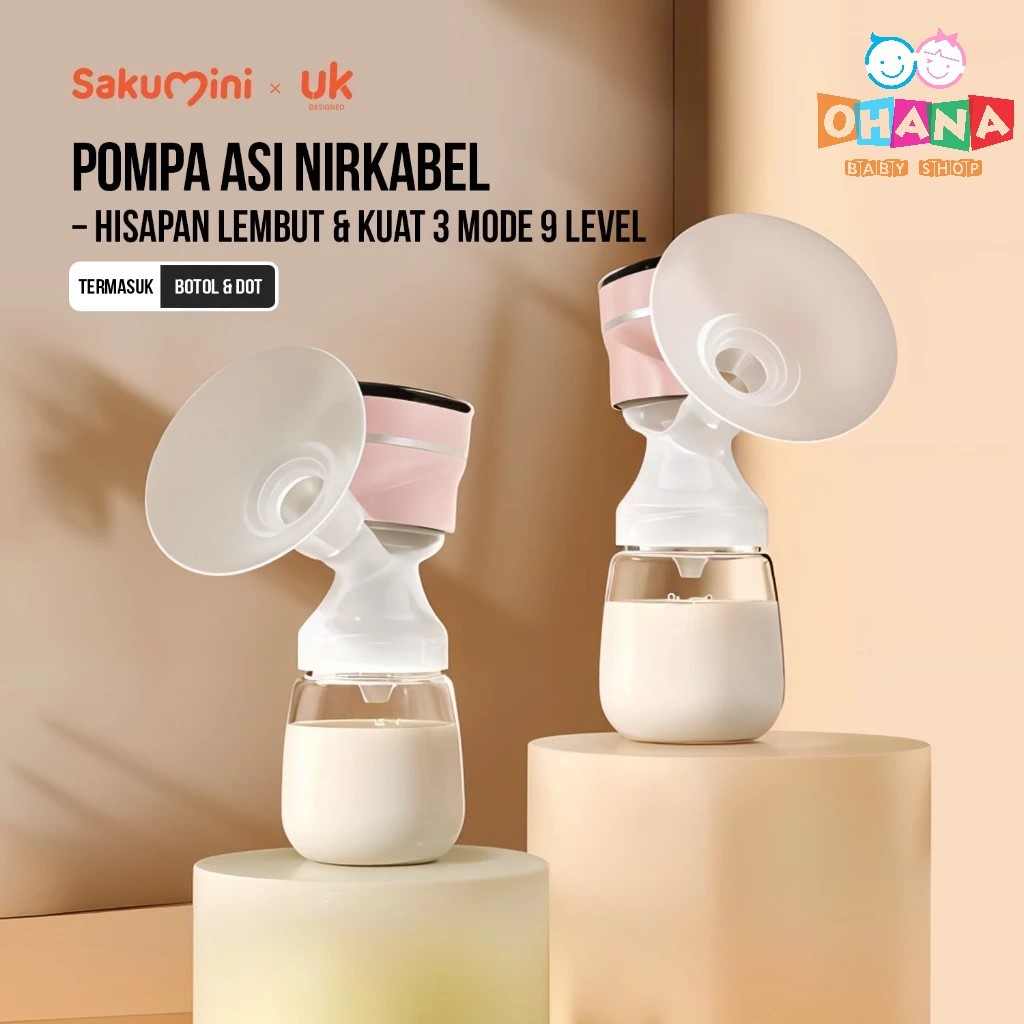 SAKUMINI Electric Breast Pump Soft Massage Portable | Pompa ASI Bayi Elektrik | Pumping ASI Electric