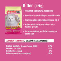 CATQUEEN PETS Malaysia Powercat 1.2kg 1.3kg Cat Food Kitten Chicken Ocean Tuna Fish High Protein Omega 3 6 No Preservatives Cat Kibble