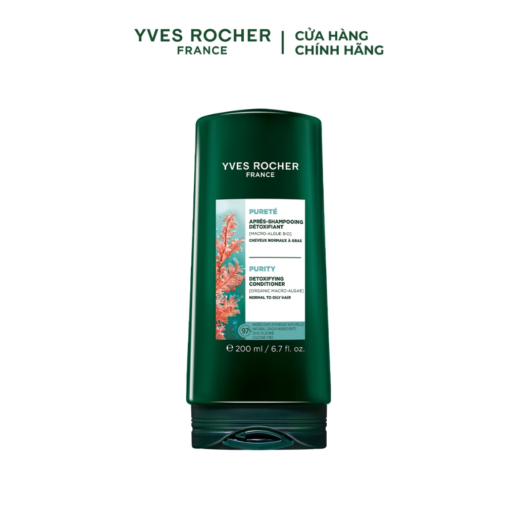 Dầu Xả Dành Cho Tóc Dầu Bết Yves Rocher Purity Detoxifying Conditioner 200ml