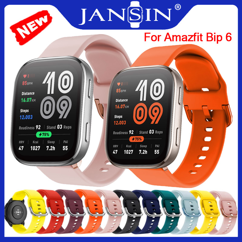 สายซิลิโคนสี สําหรับ Amazfit Bip 6 สมาร์ทนาฬิกาสร้อยข้อมือเปลี่ยนกีฬาสายรัดข้อมือ amazfit bip6 สาย ราคา 121 บาท*ส่งฟรี