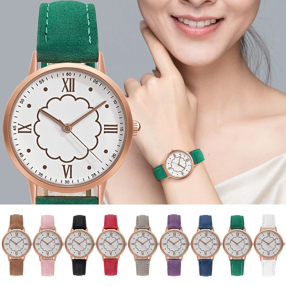 Đồng hồ kỹ thuật số La Mã đơn giản mới Quartz Wrist Watch cho phụ nữ