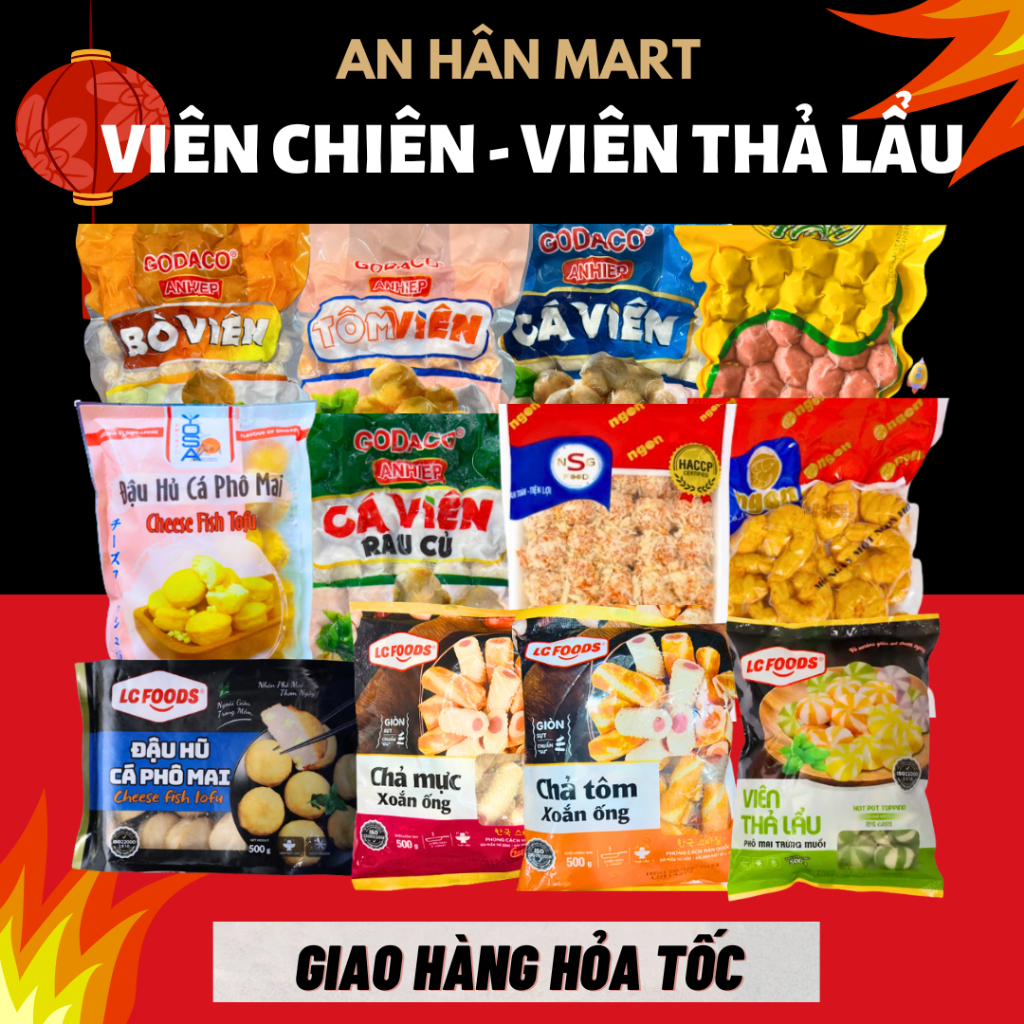 [HN] Viên thả lẩu tổng hợp, cá viên chiên, viên hải sản phô mai ăn vặt, cá viên chiên 500G