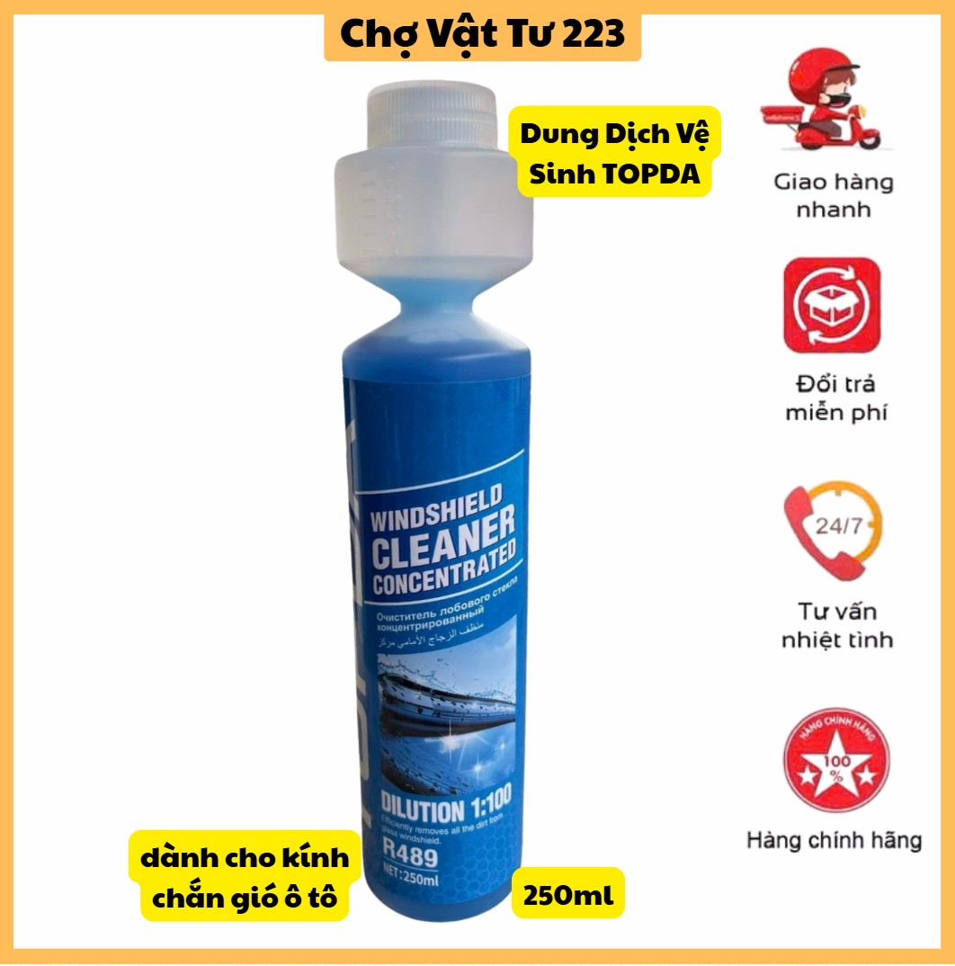 Dung Dịch Vệ Sinh Kính Chắn Gió Ôtô TOPDA 250ml