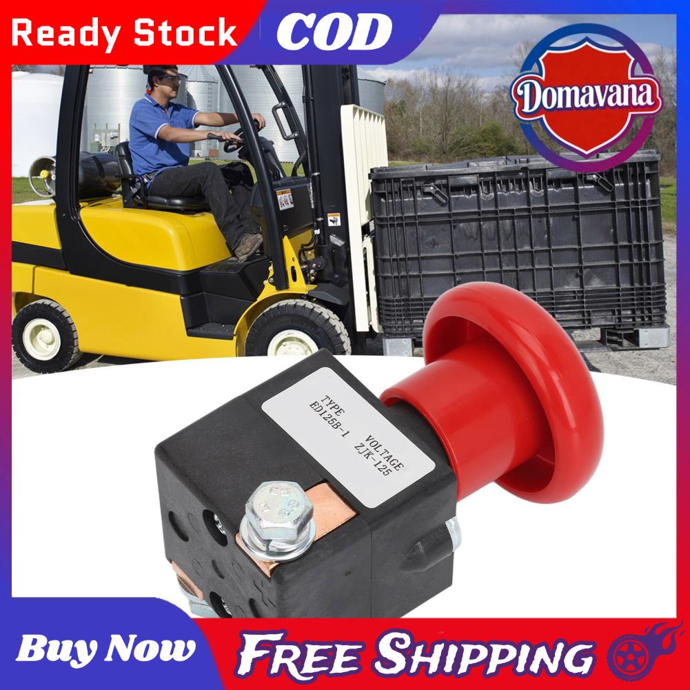 Domavana Công tắc tắt khẩn cấp Chốt Công tắc dừng khẩn cấp Phản ứng nhanh Vận hành dễ dàng 0 7 đến 1 1Ue cho xe nâng Pallet điện (125A) Giá 657,000 Đồng*Miễn phí vận chuyển