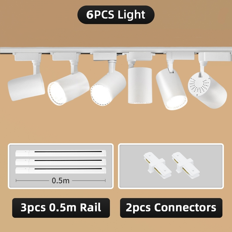 2/3/6PCS Track Light Set Ceiling Spotlight Rail Light Kitchen Lights for Bedroom Bar Light Shop Lights for Living Room