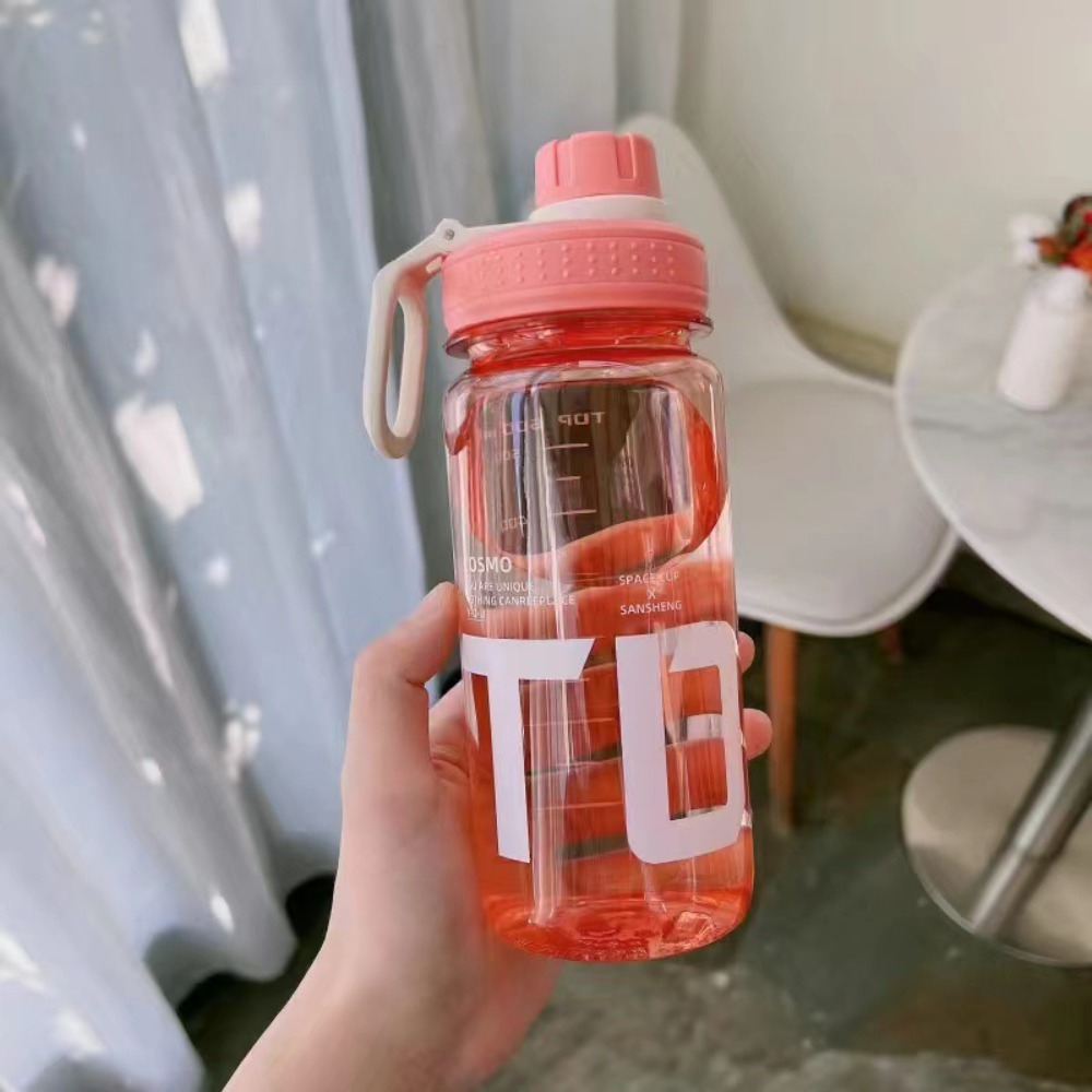 SHUKEYI Nhựa Chai nước Dung tích lớn 0,6L/0,8L/1L Chống rò rỉ Chai nước trong suốt Di động Trọng lượng nhẹ Ấm đun nước du lịch Thể thao ngoài trời - 6