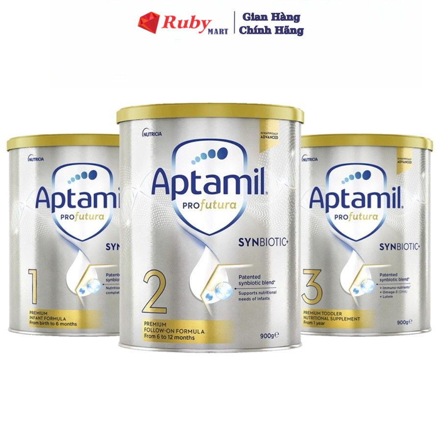 Sữa Bột Aptamil Profutura Úc Synbyotic Số 1,2,3 Lon 900g