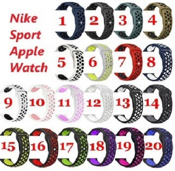 Dây Cao Su Nike Sport Chống Bẩn Apple Watch Series 7/6/5/SE/4/3/2/1 Size 38-40-41-42-44-45