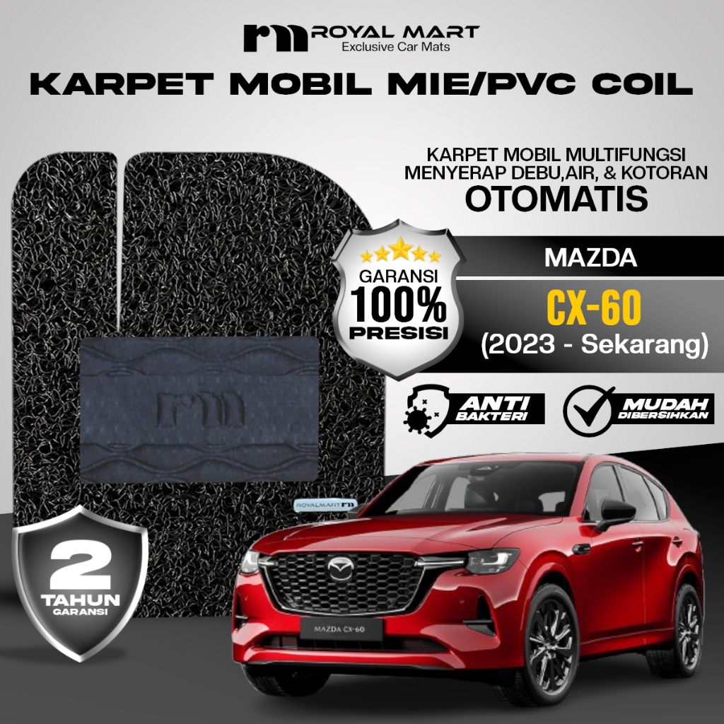 ROYAL MART Karpet Mobil Mie Premium Untuk Mazda CX-60 2023-Sekarang Full Set Bergaransi Giá 425,000 Đồng*Miễn phí vận chuyển