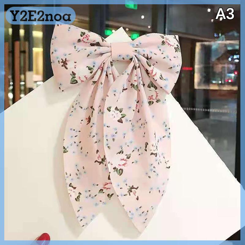Y2E2noa Nơ Kẹp tóc nơ thời trang phong cách Hàn Quốc nơ lớn ruy băng buộc tóc nhỏ hoa tươi kẹp tóc n