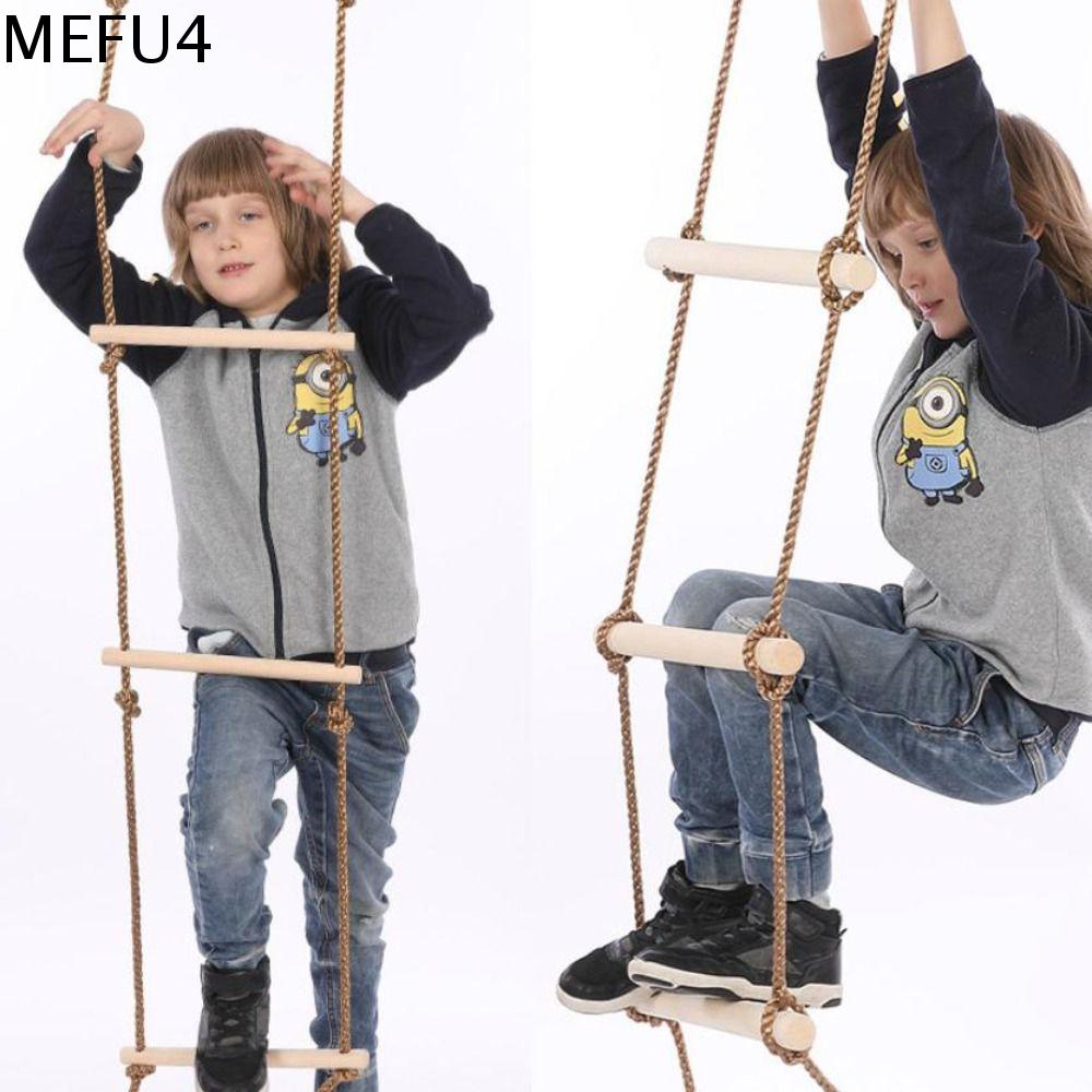 MEFU4 Gỗ Đồ chơi thang leo dây Xoay với Nền Tảng Thang dây gỗ Chất lượng cao Nội thất ngoài trời Dây treo cho trẻ em Dành cho vườn