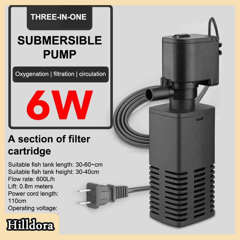 [Hilldora] Nhựa 3 Trong 1 Fish Tank Lọc Lọc Tăng Oxy Không Khí Aquarium Lọc Với Bên Trong Miếng Bọt Biển 4 6 12 20 30W - 3