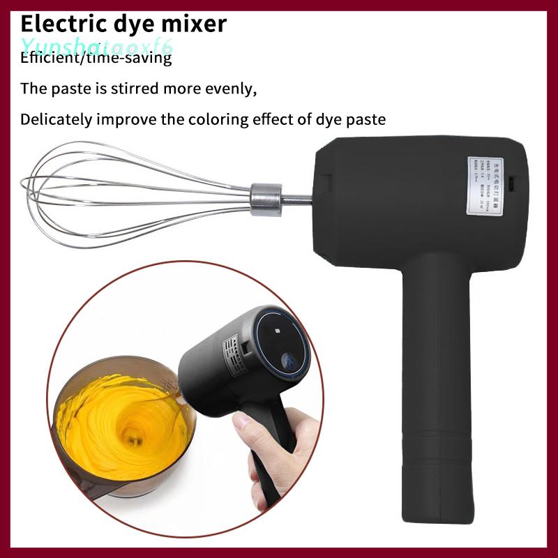 yunshataoxf Thuốc nhuộm khuấy tự động trộn công cụ tóc kem trộn Màu Dán Máy xay sinh tố Thuốc nhuộm tóc Creme Stirrer Tint Mixer cầm tay có thể sạc lại