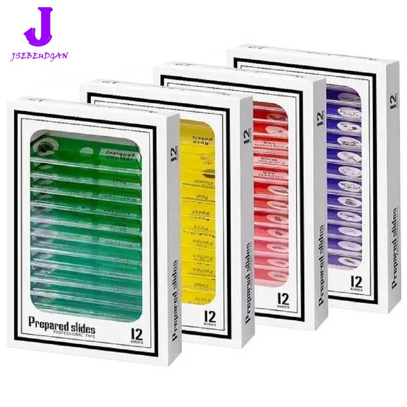 【Huang Li Electronics】Prepared Microscope Slides Set Prepared Slides Sample Specimens Animals Insects Plants Flowers Multicolor Microscope Sample ราคา 238 บาท*ส่งฟรี