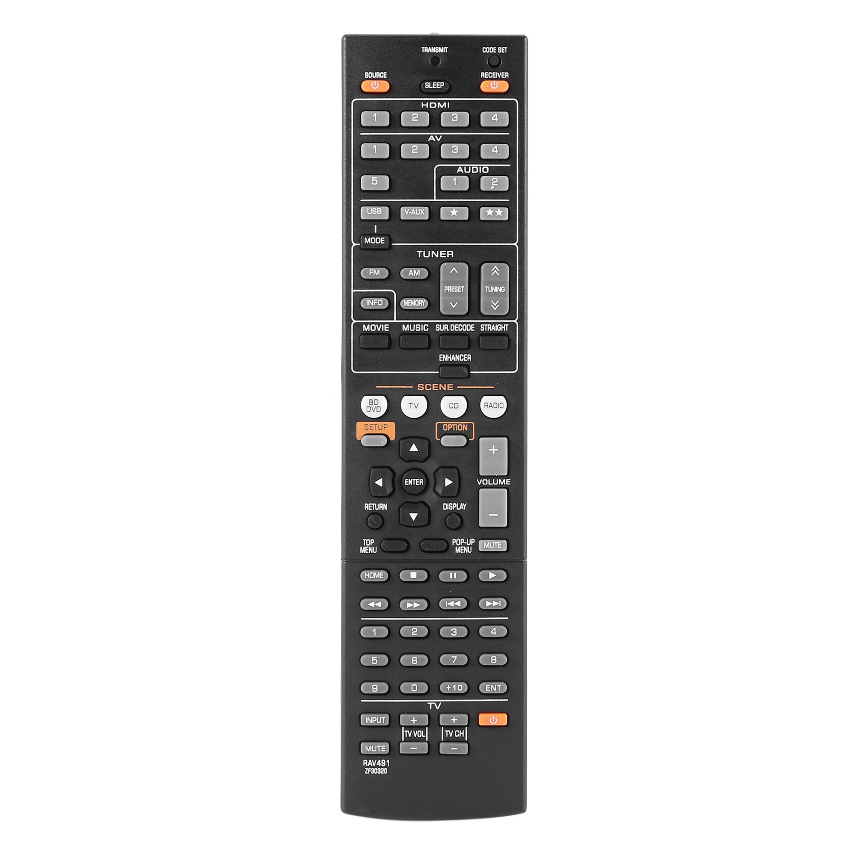 Controle remoto para yamaha, rx-v375, rx-v467, rx-v565, rx-v567, rx-v571, rx-v665, rx-v765, htr-3066, htr-4065, htr-3066bl, rx-v373bl