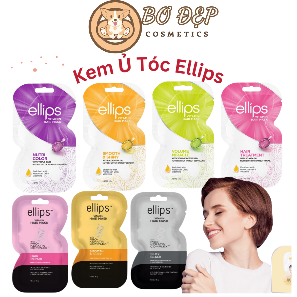 Kem Ủ Tóc Ellips Phục Hồi Hư Tổn Cho Mái Tóc Chắc Khỏe Mềm Mượt (18g, 20g)