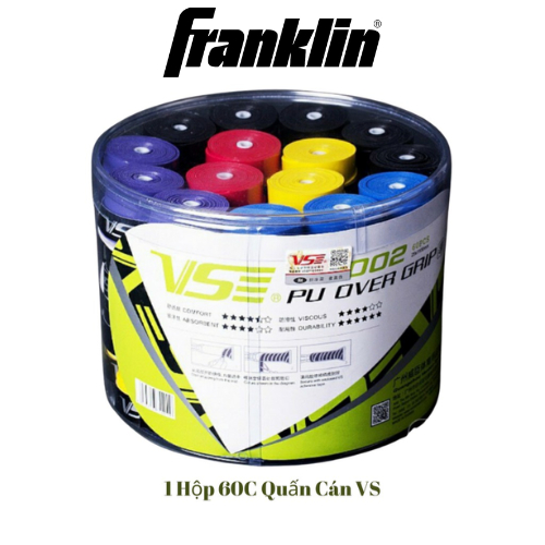 Hộp VS VG002 Quấn cán vợt tennis cuốn cán cầu lông VS cao cấp chính hãng loại vân cá bảo hành 1:1 bởi franklin