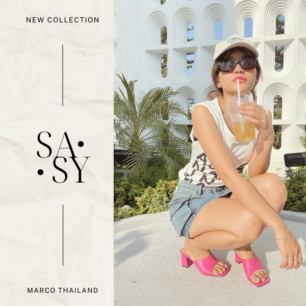 รองเท้าส้นสูงแฟชั่นหญิง แบรนด์ marco รุ่น A1081 สวยเรียบ เก็บหน้าเท้าได้หมด ส้นสูง 2.5 นิ้ว ราคา 149 บาท*ส่งฟรี