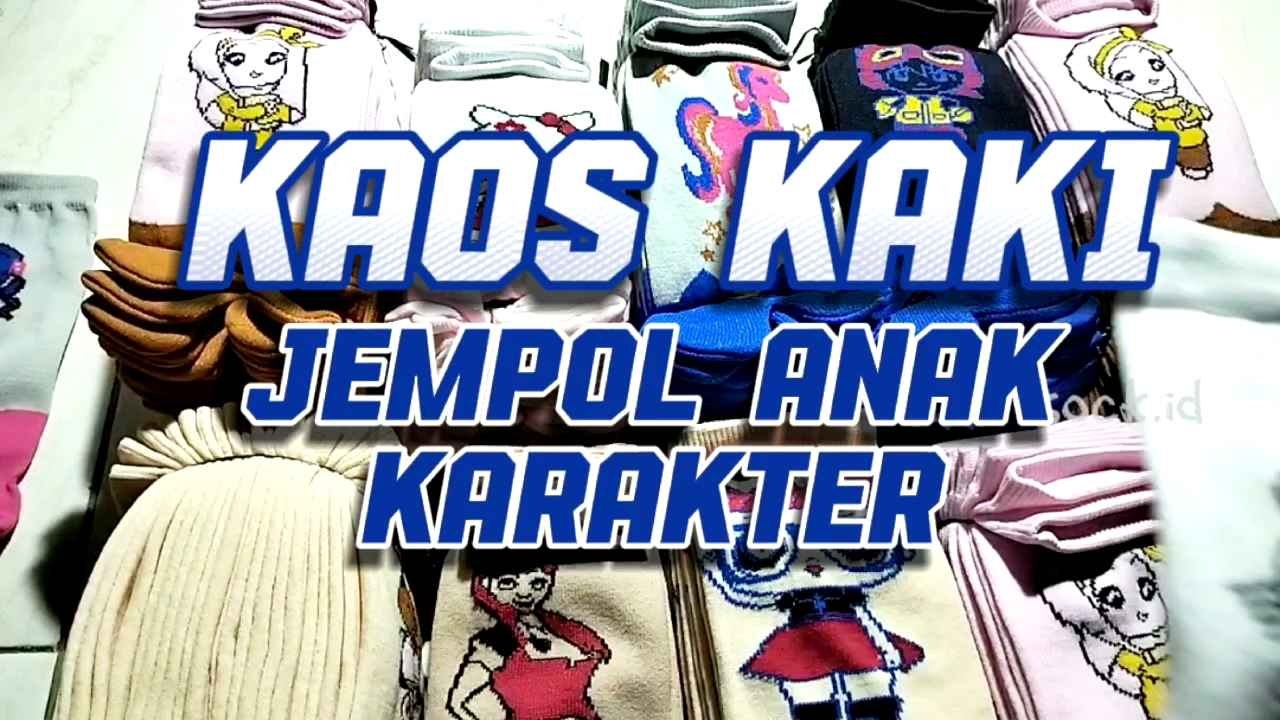 Kaos Kaki Anak Jempol TkSd CeweCowo motif karakter 1 lusin