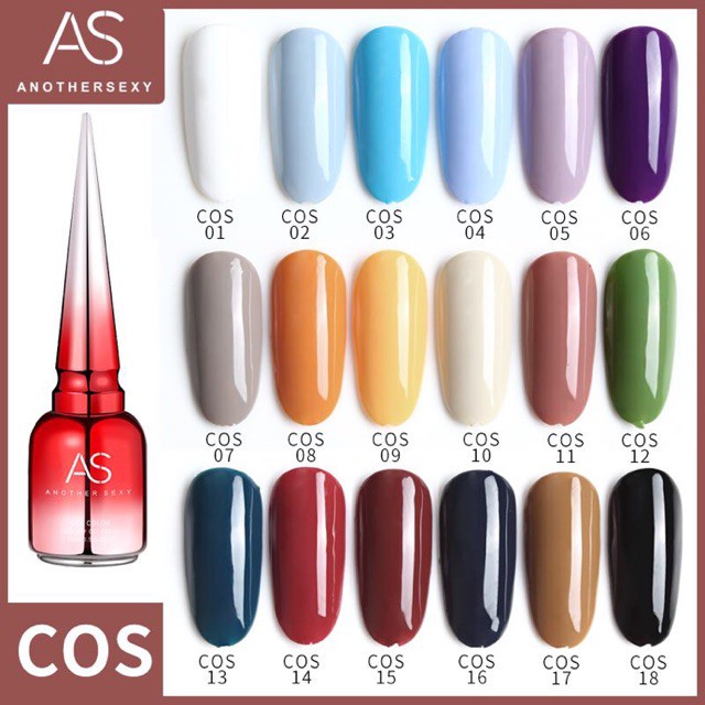 Nước sơn gel as mã cos - chai đỏ 15ml