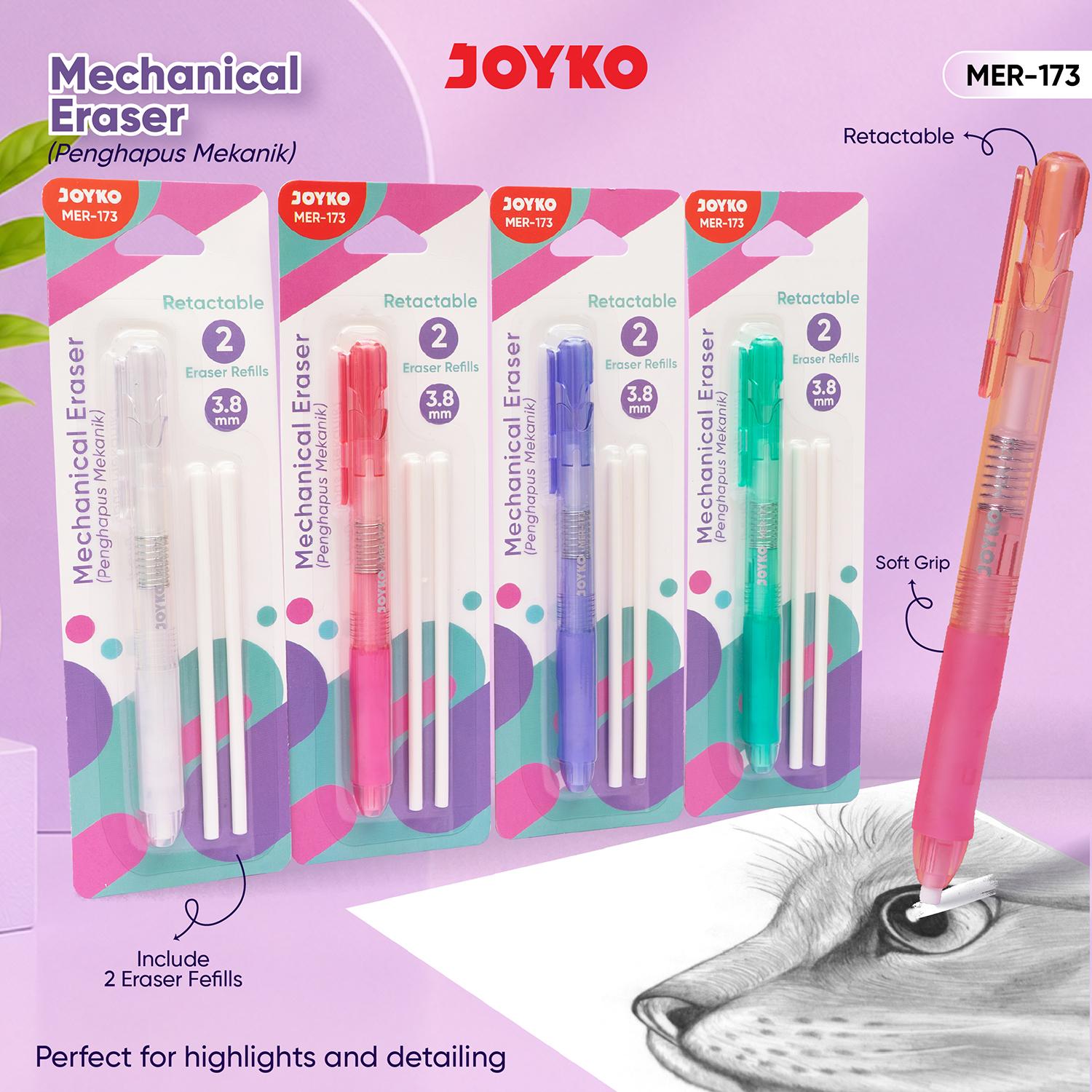 JOYKO Penghapus Mekanik Mechanical Eraser MER-173 Include 2 Pcs Refills